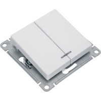 Механизм выключателя 2-клавишный Systeme Electric (Schneider Electric) ATLAS DESIGN с подсветкой сх.5а 10АХ жемчуг 1240291 ATN000453
