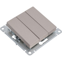 Механизм выключателя Systeme Electric 3-кл. ATLAS DESIGN сх.1+1+1 10АХ шампань ATN000531 1240320