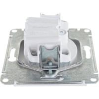 Механизм розетки Systeme Electric 1-м СП ATLAS DESIGN без заземления, 16А, белая ATN000141