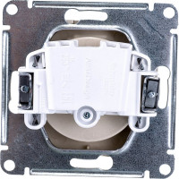 Механизм розетки Systeme Electric 1-м СП ATLAS DESIGN без заземления, 16А, шампань ATN000541 1240325