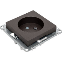 Механизм розетки Systeme Electric ( Schneider Electric) 1-м СП ATLAS DESIGN без заземл. защ. шторки 16А мокко 1240374 ATN000649