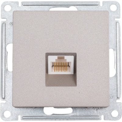 Механизм компьютерной розетки Systeme Electric ATLAS DESIGN RJ45 шампань ATN000583 1240340
