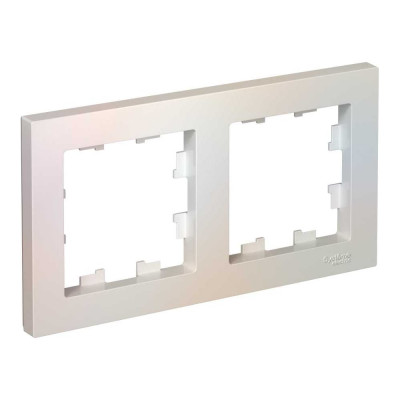 Рамка 2-м Systeme Electric (Schneider Electric) ATLAS DESIGN, универсальная, жемчуг, арт. ATN000402
