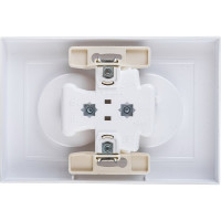 Розетка Systeme Electric 2-м ATLAS DESIGN без заземления, 16А, в сборе, жемчуг ATN000420 1240272