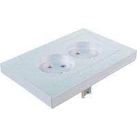 Розетка Systeme Electric 2-м ATLAS DESIGN без заземления, 16А, в сборе, жемчуг ATN000420 1240272