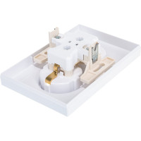 Розетка Systeme Electric 2-м ATLAS DESIGN с заземлением, 16А, в сборе, белая ATN000124 1240135