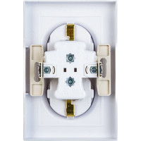 Розетка Systeme Electric 2-м ATLAS DESIGN с заземлением, 16А, в сборе, белая ATN000124 1240135
