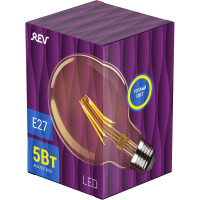 Светодиодная лампа REV VINTAGE Filament шар G95, E27, 5Вт, 2700K, DECO Premium, 32433 1