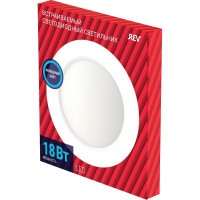 Встраиваемый светодиодный светильник REV, SUPERSLIM ROUND, 188x188x15мм, 18Вт, 6500К, 1530Лм, IP20, 28942 5
