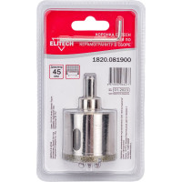 Коронка алмазная в сборе по керамограниту 45 мм Elitech 1820.081900