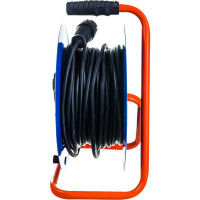 Морозостойкий силовой удлинитель на катушке GLANZEN 4 гнезда 30 м КГ 3х2,5 EB-30-011 00-00005303