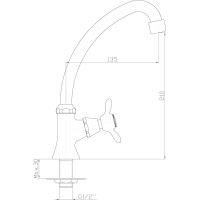 Кран Rossinka для холодной воды Q02-60U