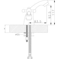 Смеситель для раковины Rossinka G02-61