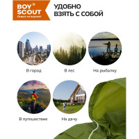 Туристический плащ-дождевик на кнопках BOYSCOUT ПВХ, р. 48-54 8 61191
