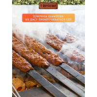 Шампуры для люля-кебаб, овощей BOYSCOUT 450х20х2 мм из НЕРЖАВЕЮЩЕЙ СТАЛИ, 2 шт в упаковке / 12 61372