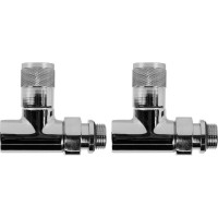 Набор дизайн-вентилей Royal Thermo PIANO, прямой хром 1/2 НС-1161360