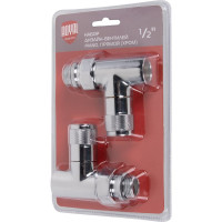 Набор дизайн-вентилей Royal Thermo PIANO, прямой хром 1/2 НС-1161360