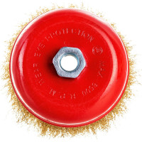 Щетка чашечная (125 мм; М14; латунированная волнистая 0.35 мм) для УШМ Elitech 1820.074100