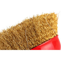 Щетка чашечная (125 мм; М14; латунированная волнистая 0.35 мм) для УШМ Elitech 1820.074100