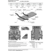 Защита радиатора, картера, КПП и РК Rival для Lexus GX 460, алюминий, 4 мм K333.9516.1
