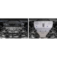 Защита радиатора, картера, КПП и РК Rival для Lexus GX 460, алюминий, 4 мм K333.9516.1