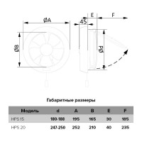 Осевой оконный вентилятор ERA HPS 15 D 178 87-026