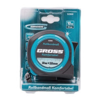 Рулетка Komfortabel, 10 м х 25 мм обрезиненный корпус GROSS 32564