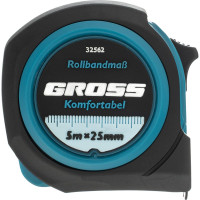 Рулетка Komfortabel, 5 м х 25 мм обрезиненный корпус GROSS 32562