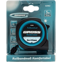 Рулетка Komfortabel, 5 м х 25 мм обрезиненный корпус GROSS 32562