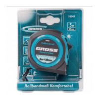 Рулетка Komfortabel, 5 м х 25 мм обрезиненный корпус GROSS 32562