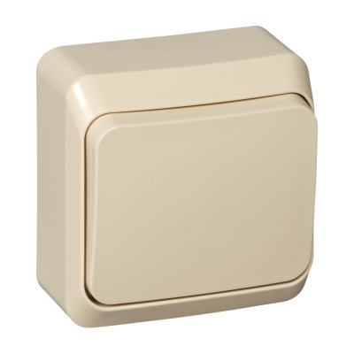 Выключатель 1-клавишный Systeme Electric (Schneider Electric) Этюд, 10 А, IP20, кремовый BA10-001K