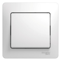 Одноклавишный выключатель Systeme Electric СП Glossa 10А IP20 10AX в сборе, белый GSL000112