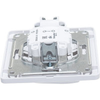 Одноклавишный выключатель Systeme Electric СП Glossa 10А IP20 10AX в сборе, белый GSL000112