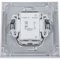 Одноклавишный выключатель Systeme Electric ATLAS DESIGN сх.1 10АХ в сборе, белый ATN000112