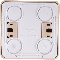 Выключатель 2-клавишный Systeme Electric (Schneider Electric) Этюд, 10 А, IP20, с индикацией, кремовый BA10-006K