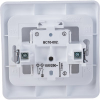 Двухклавишный выключатель Systeme Electric СП Этюд 10А IP20 белый BC10-002B