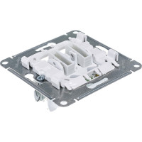 Двухклавишный механизм выключателя Systeme Electric СП GLOSSA 10А IP20 10AX с подсветкой белый GSL000153