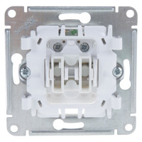 Одноклавишный механизм выключателя Systeme Electric СП GLOSSA 10А IP20 10AX с подсветкой белый GSL000113