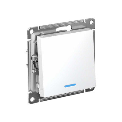 Одноклавишный механизм выключателя Systeme Electric ATLAS DESIGN с подсветкой сх.1а 10АХ белый ATN000113