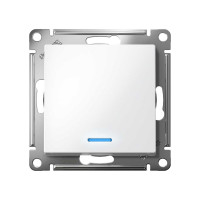 Одноклавишный механизм выключателя Systeme Electric ATLAS DESIGN с подсветкой сх.1а 10АХ белый ATN000113