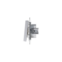 Одноклавишный механизм выключателя Systeme Electric ATLAS DESIGN сх.1 10АХ алюминий ATN000311