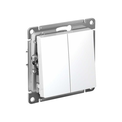 2-клавишный механизм выключателя Systeme Electric ATLAS DESIGN сх.5 10АХ белый ATN000151