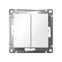 2-клавишный механизм выключателя Systeme Electric ATLAS DESIGN сх.5 10АХ белый ATN000151