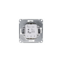 3-клавишный механизм выключателя Systeme Electric ATLAS DESIGN сх.1+1+1 10АХ алюминий ATN000331