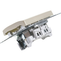 1-клавишный механизм переключателя Systeme Electric СП Glossa сх. 6 10AX бежевый GSL000261