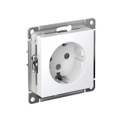 Механизм розетки Systeme Electric (Schneider Electric) 1-м AtlasDesign, с заземлением, 16 А, белый ATN000143