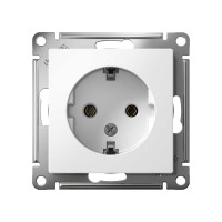 Механизм розетки Systeme Electric (Schneider Electric) 1-м AtlasDesign, с заземлением, 16 А, белый ATN000143