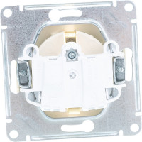 Механизм розетки 1-м СП Systeme Electric (Schneider Electric) Glossa, 16 А, с заземлением, бежевый, арт. GSL000243