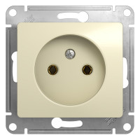 Механизм розетки Systeme Electric 1-м СП Glossa 16А IP20 без заземления, бежевый GSL000241