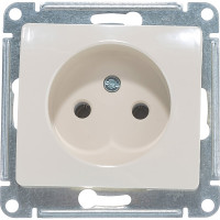 Механизм розетки Systeme Electric 1-м СП Glossa 16А IP20 без заземления, бежевый GSL000241